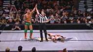 Flat on his face, perfect way for a heel like Guevara to end up!